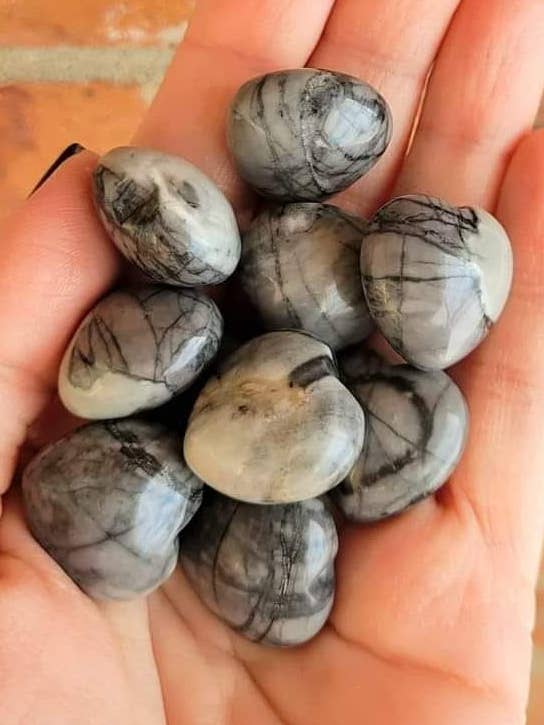 Picasso Jasper Mini Heart Crystals for wholesale by ZARDENIA