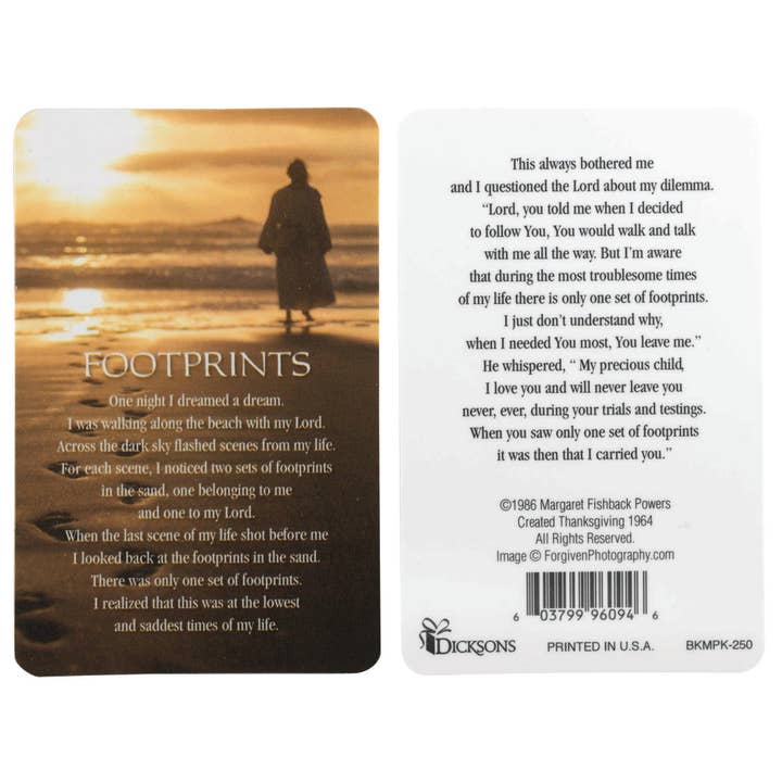 Footprints Pocketcard for wholesale by Dicksons