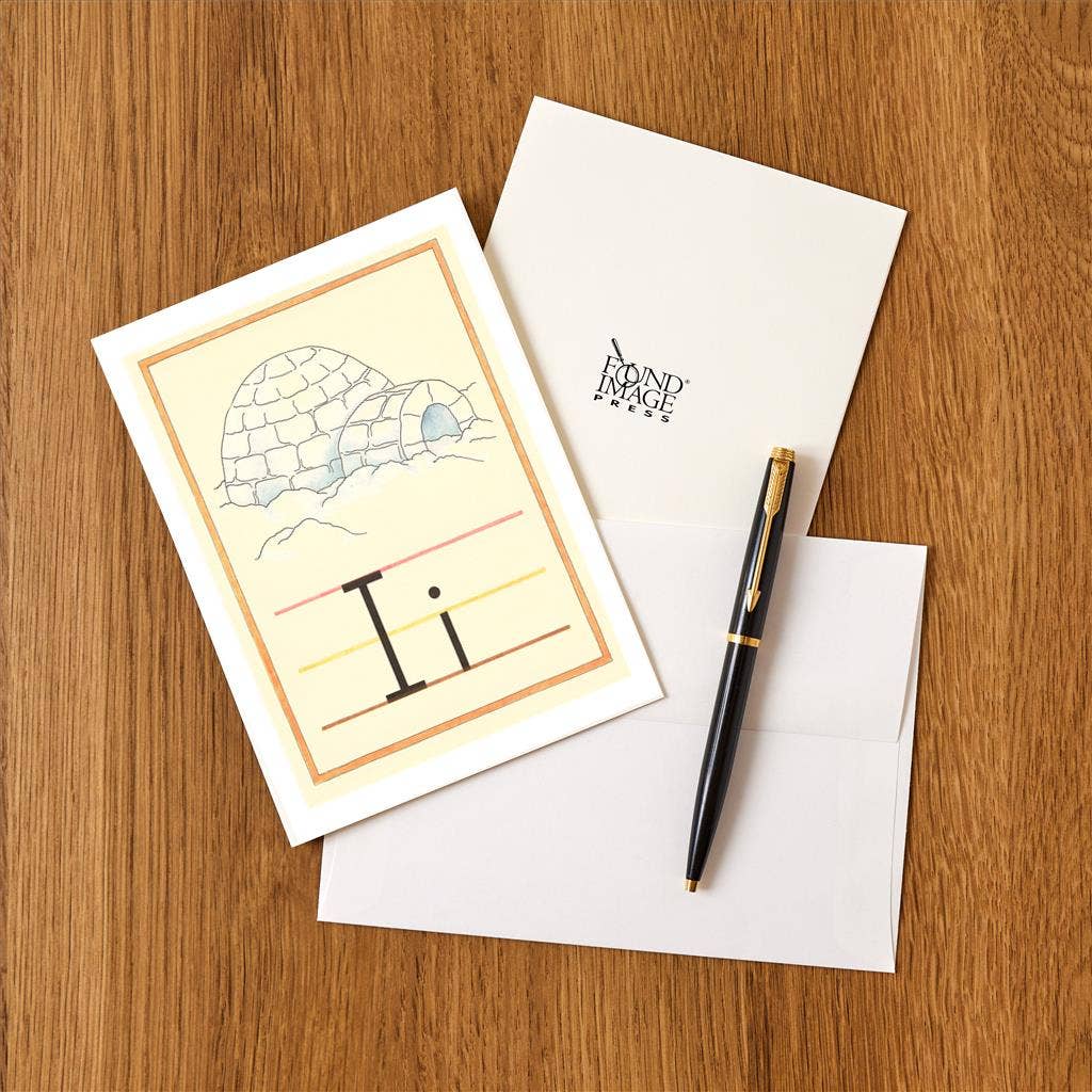 Found Image Press - Wholesale Stationery/Notecard Set - Greeting Card KF-742 I is for Igloo1