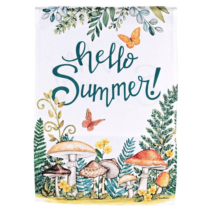 Flag Mushrooms Hello Summer 13x18 for wholesale by Dicksons