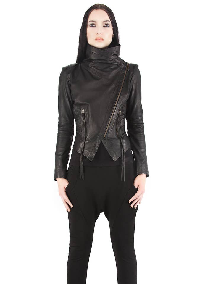 nachtegaal jack - dames leren jack voor wholesale door Jan Hilmer + Sparrow