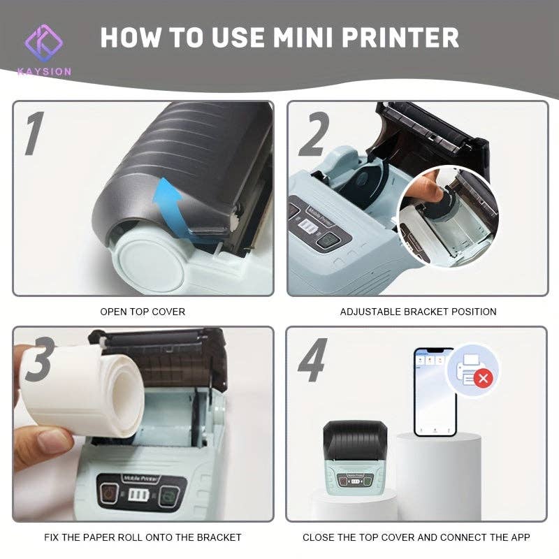 Modpopdeco - Wholesale Portable Charger - SK58 Portable Label Maker for Office Small Business Address Printing Highquality Thermal Printer Handheld Device Compact with 4030 Paper3