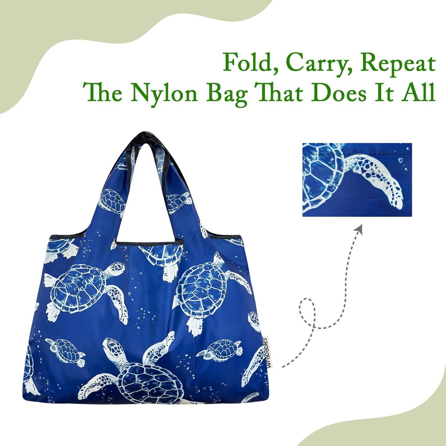 Wrapables.com - Vente Sacs de course/à provisions - Sac de courses réutilisable en nylon grand format Wrapables38