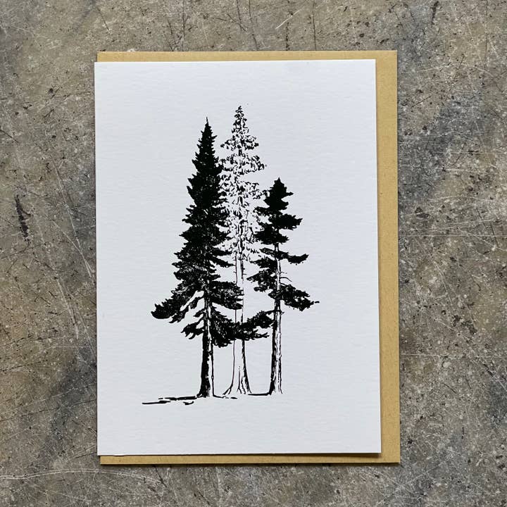 Carte de correspondance / Pins pour la vente par Somersault Letterpress