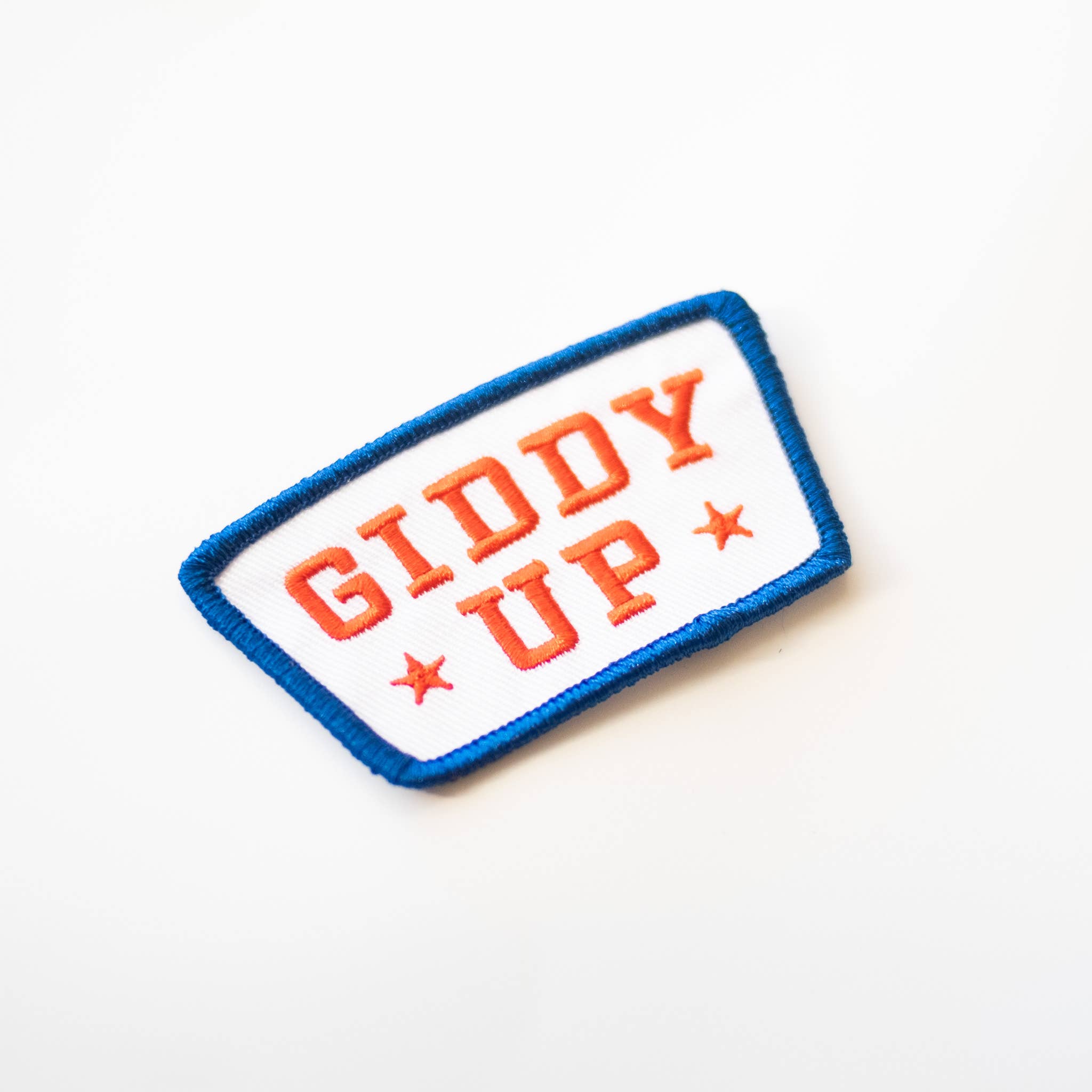 Union Made - Wholesale Patch - Giddy Up Embroidered Iron on Patch - Red, White and Blue3