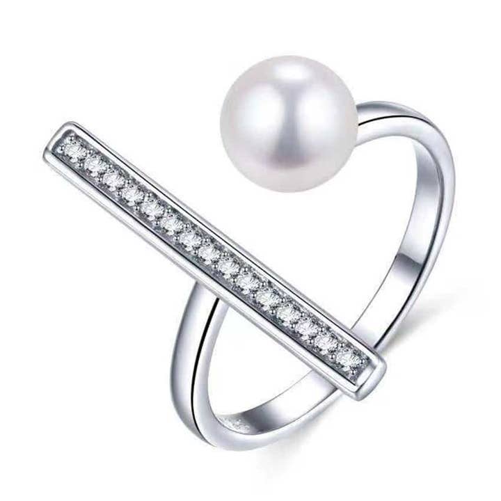 New Yorker sötvatten pärla Ring WR00045 för wholesale av PEARLY LUSTRE
