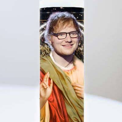Bougie Jésus Ed Sheeran pour la vente par Cool Story Gifts