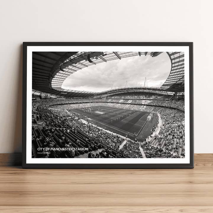 Impresión fotográfica del estadio de la ciudad de Manchester para venta al por mayor de Man of the Match Football