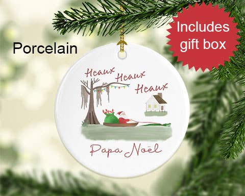 Sew Many Blessings LA - Vente Objets de décoration - Décoration de Noël | Père Noël cajun dans le marais 2023 en option4