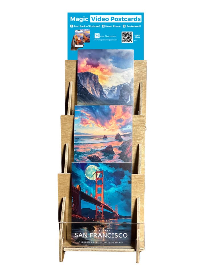 3 Pocket Counter 3 Shelf Postcard Display (Cards Not Incl'd) for wholesale by Magic Greetings