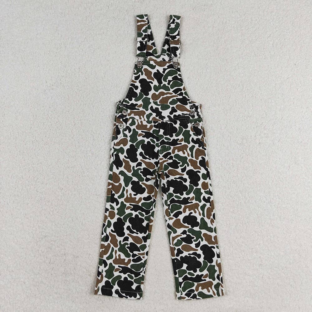 Aier Wholesale - Wholesale Jumpsuit - Kids - Sibling Boys Baby Girls Brown Camo Bell Denim Pants Jumpsuits1