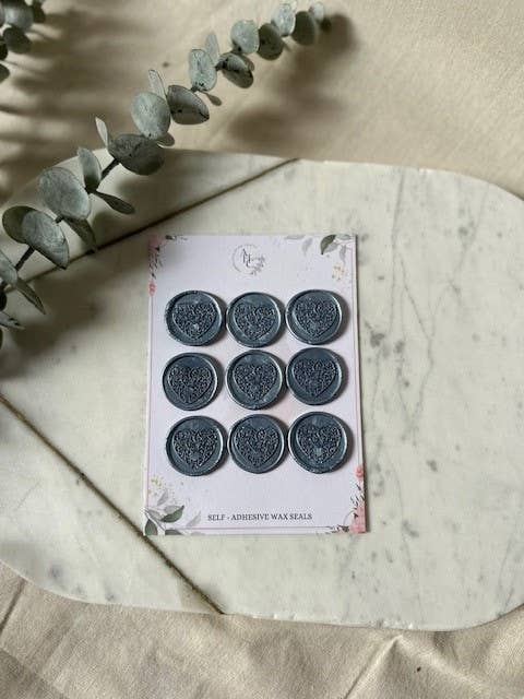 Amberleigh Home Crafts - Wholesale Sealing Wax - Heart Wax Seal Set - pack of 9 seals1