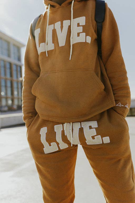 Live Above Clothing - Wholesale Lounge Sweatpants/Joggers - Women's - Live Chenille Joggers- Cookies and Cream2