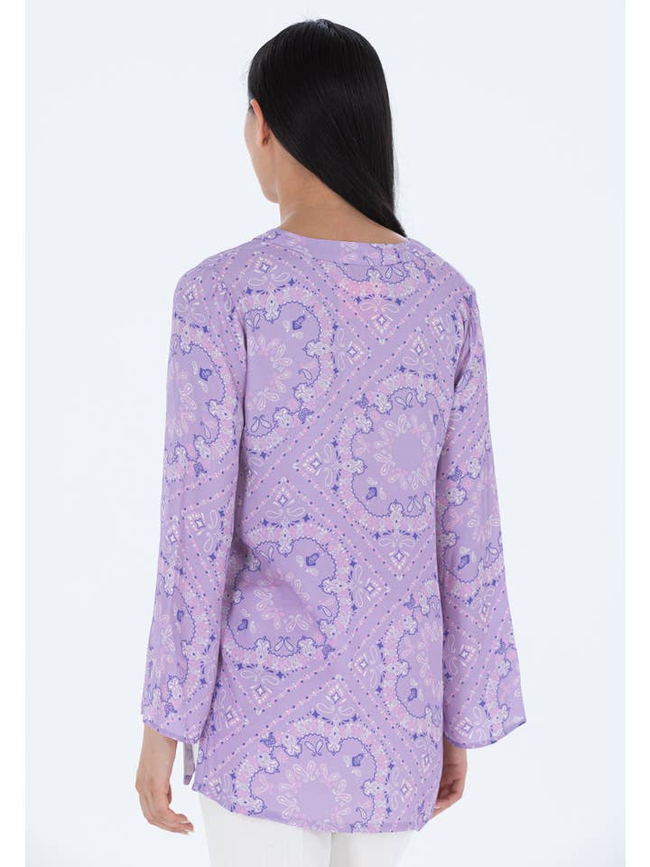 Liliac Tunique fluide à motif cachemire en vente sur Faire2