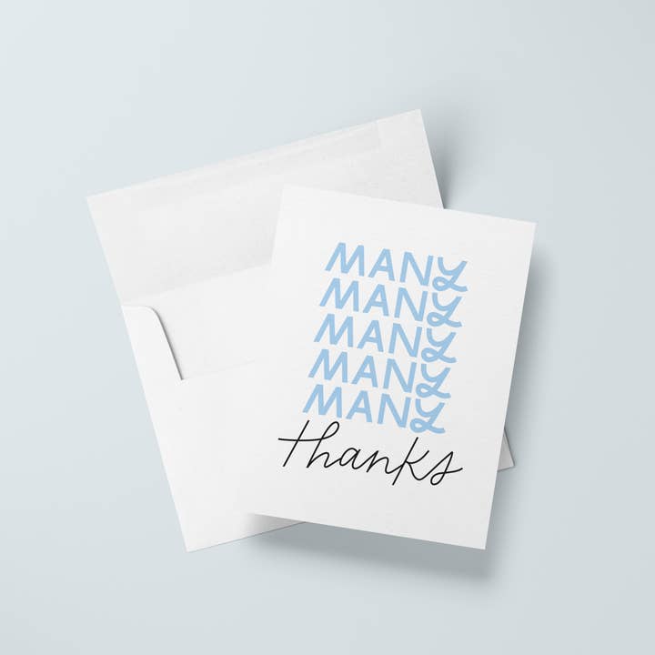 Just Follow Your Art - Vendita all'ingrosso Biglietti di ringraziamento - Biglietto Many Thanks | Biglietti di auguri semplici, apprezzamento1