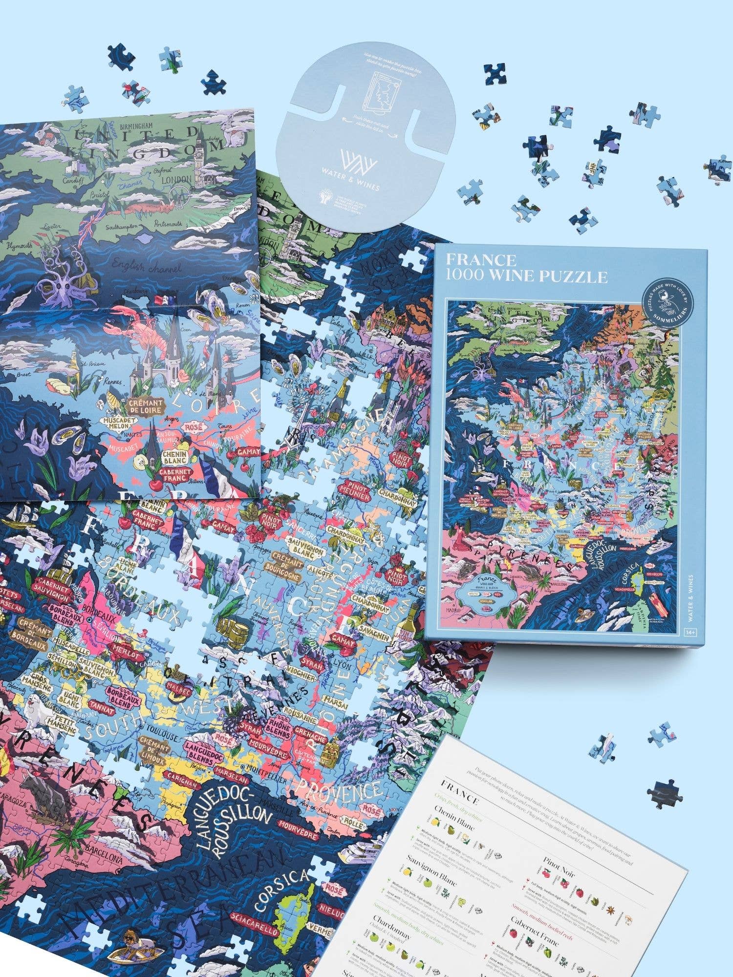 Water & Wines - Vendita all'ingrosso Puzzle - Adulti - Wine Puzzle - Francia1