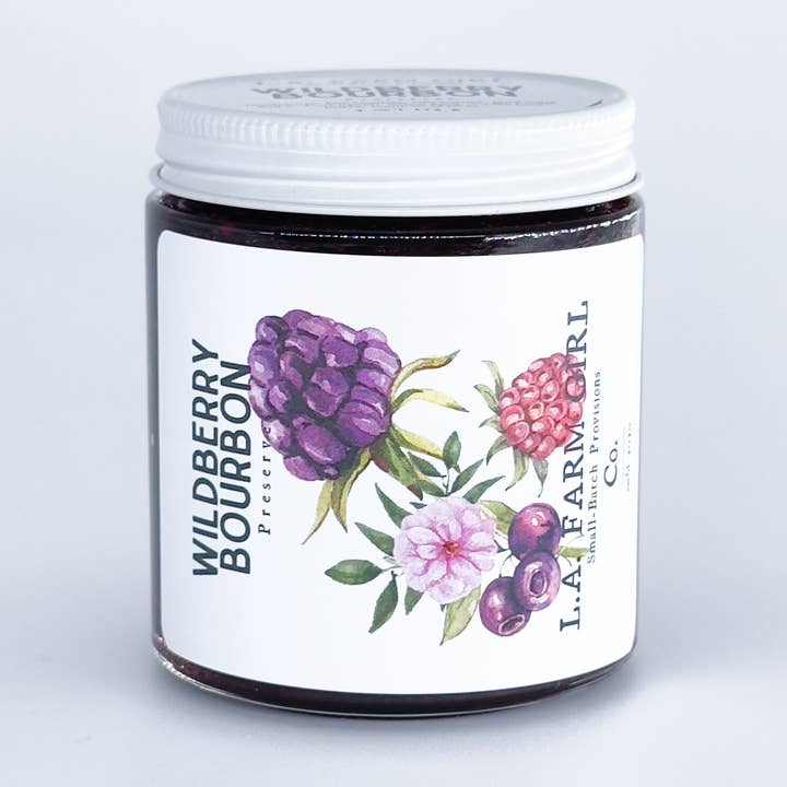 Wildberry Bourbon Preserves - 4 oz for wholesale by LA FARM GIRL