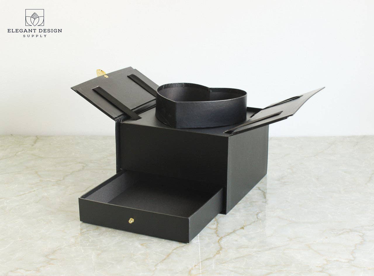 Elegant Design Supply - Wholesale Gift Box - Pull-up Heart Flower Box with Drawer5