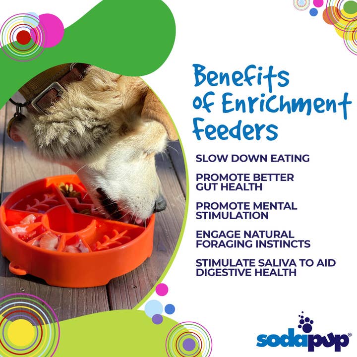 SodaPup Dog Toys - Wholesale Pet Bowl - Cat/Dog - Great Outdoors Design eBowl Enrichment Slow Feeder Bowl for5