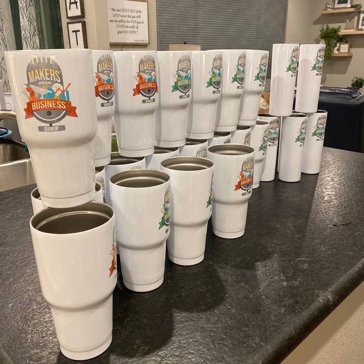 Sayers & Co. - Wholesale Insulated Mug/Tumbler - 20oz or 30oz White Car SUBLIMATION Tumbler Wholesale Blanks7