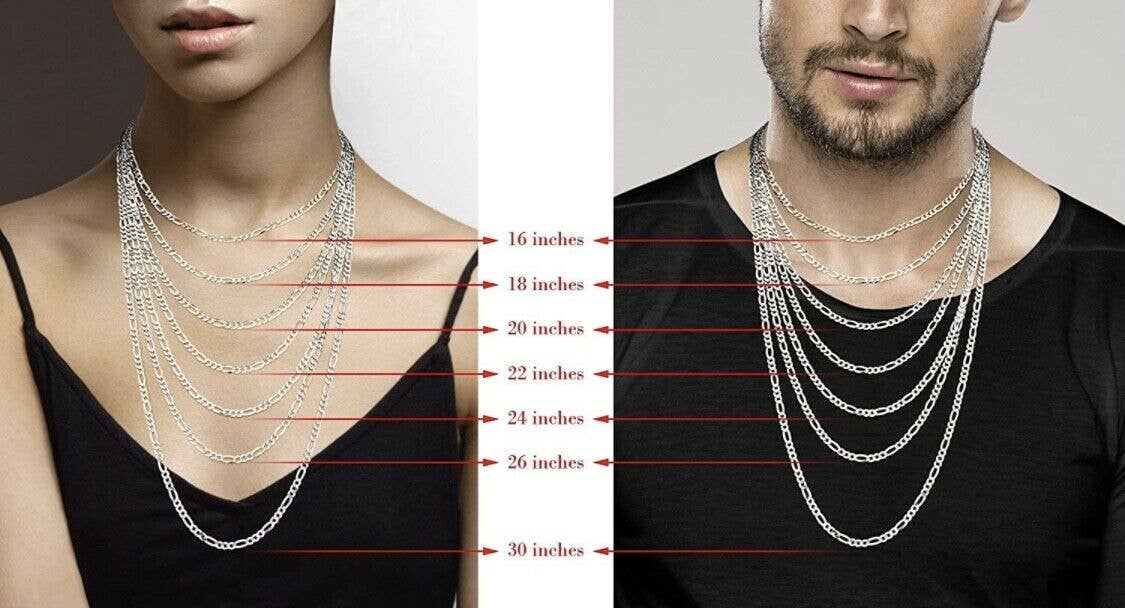 Karrbear - Vendita all'ingrosso Collane a catena e maglie - Catena Figaro piatta spessa 4 mm in argento sterling 925 massiccio3