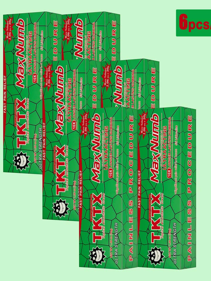 6 Pieces TKTX Max Ultra Acting 10X Longer Lasting 1.06oz/30g for wholesale by TKTX