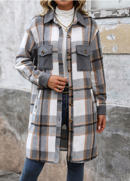 Lovesoft - Wholesale Coat - Women's - Women's Polished Plaid Long Coat4