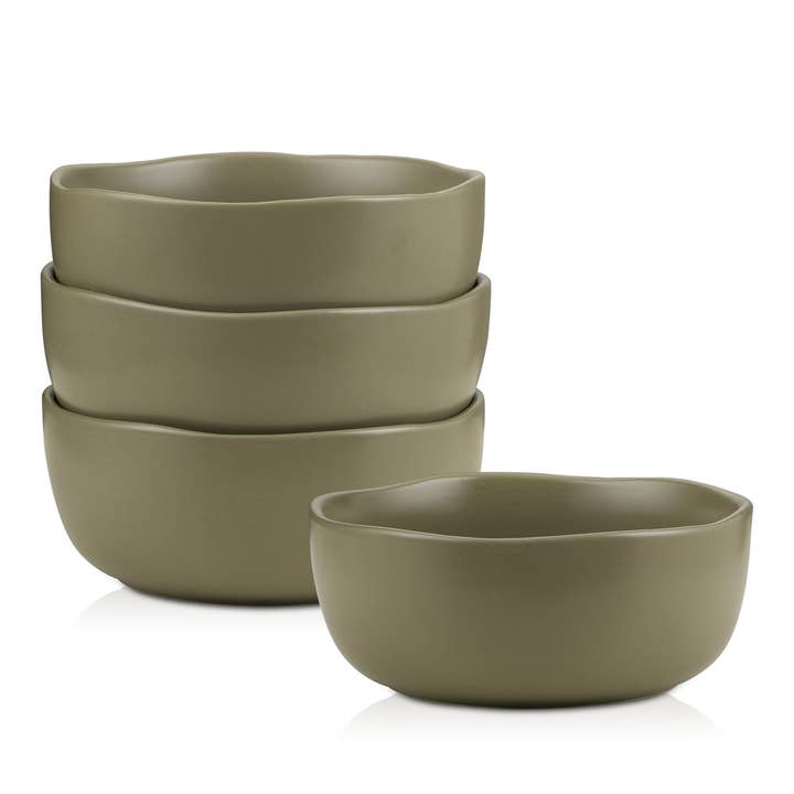 Tom Stoneware Bowl - Olive for wholesale by Stone + Lain