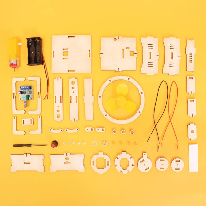 Kitsville – Kit de artesanato DIY - Criança por atacado – Kit DIY de Ventilador Oscilador de Velocidade Variável, Brinquedo STEM, Kit Artesanato5