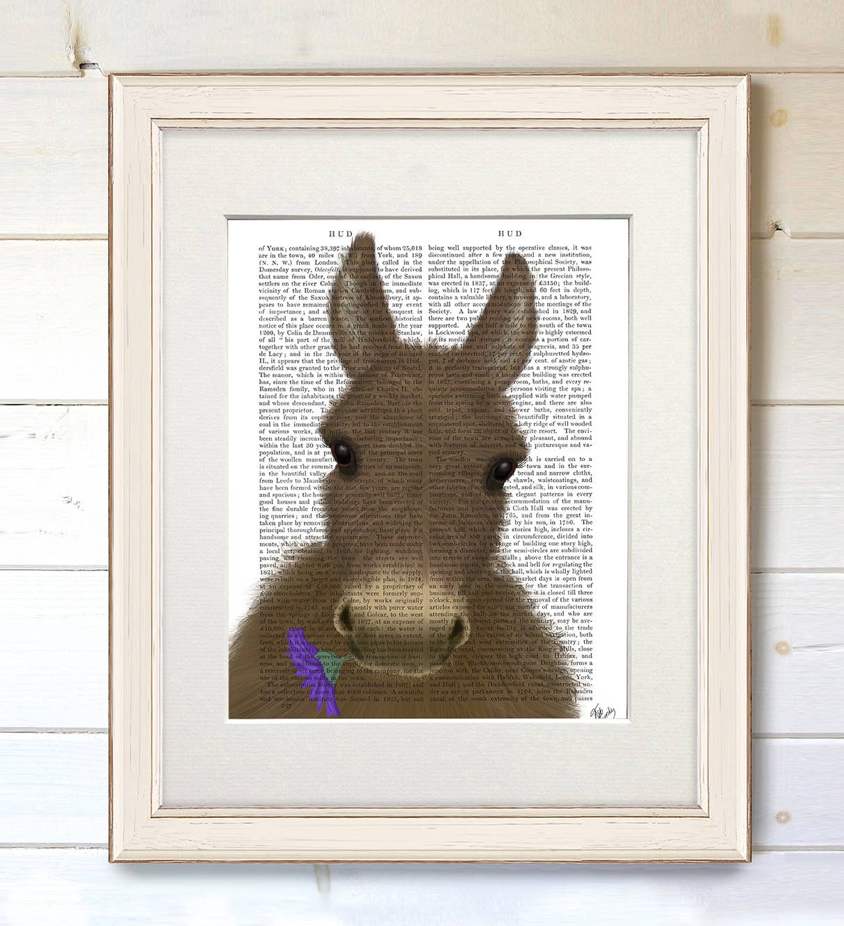 FabFunky Ltd - Wholesale Art Print - Donkey Purple Flower, book print / Art Print / Wall Art1