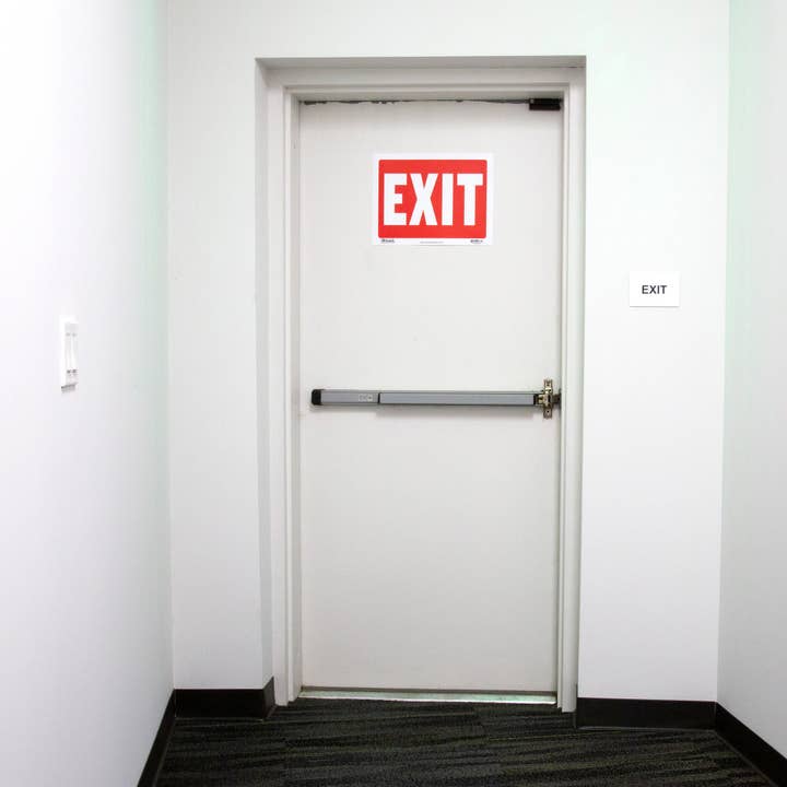 BAZIC Products - Wholesale Sign - 9" X 12" Emergency Exit Sign2