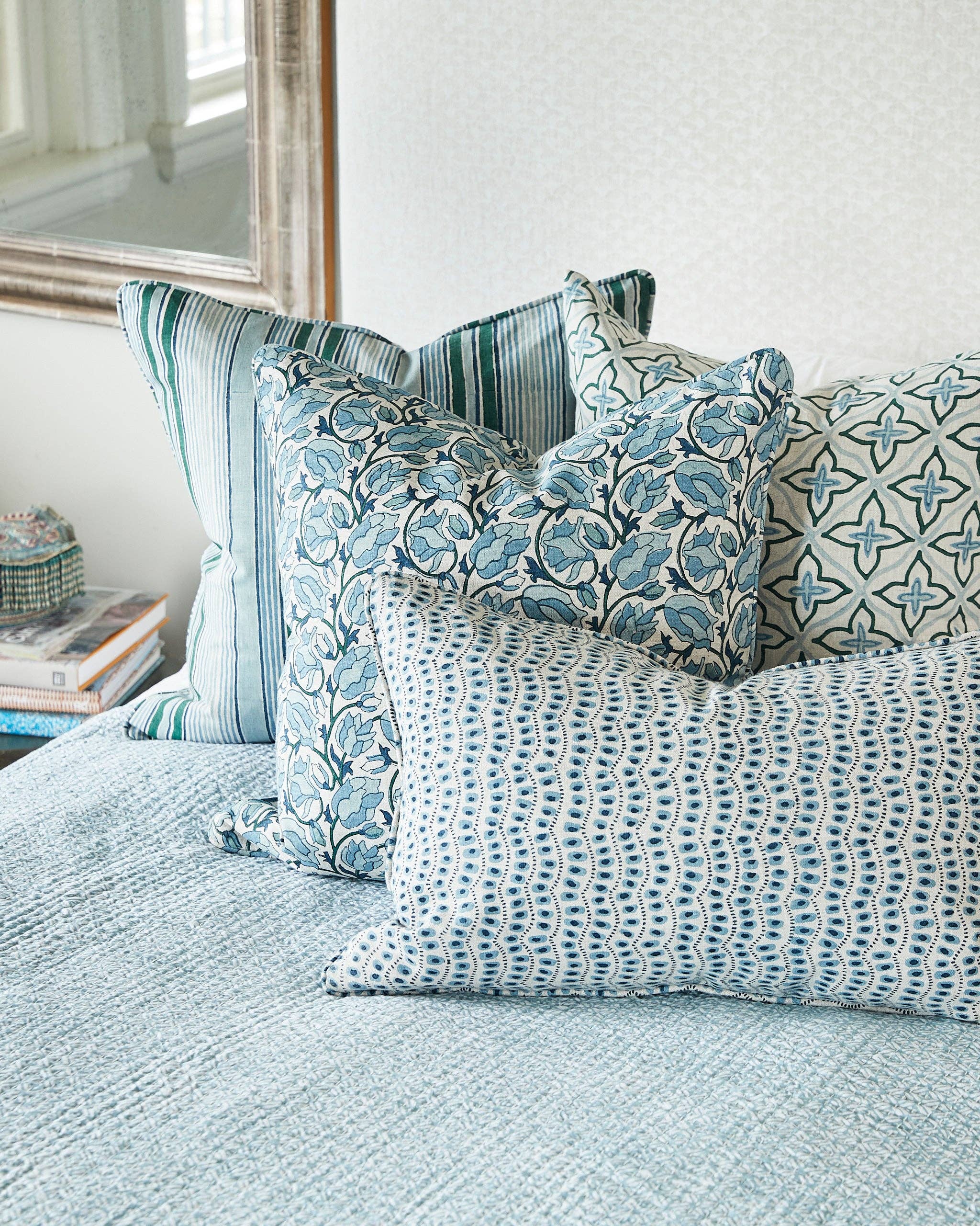 Walter G - Wholesale Throw pillow cover - Amulet Azure Pillowcase1