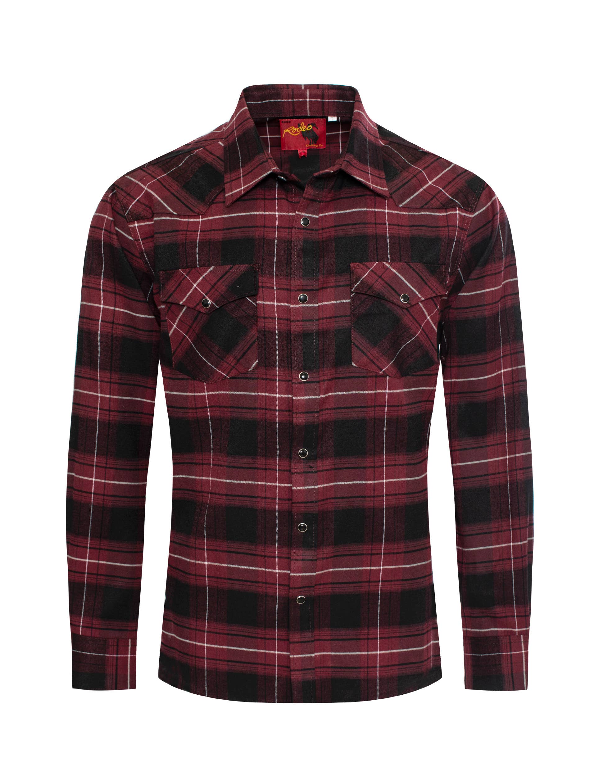 Rodeo Clothing - Wholesale Button Down Shirt - Men's - Men's Western Long Sleeve Flannel Shirts With Snap Buttons10