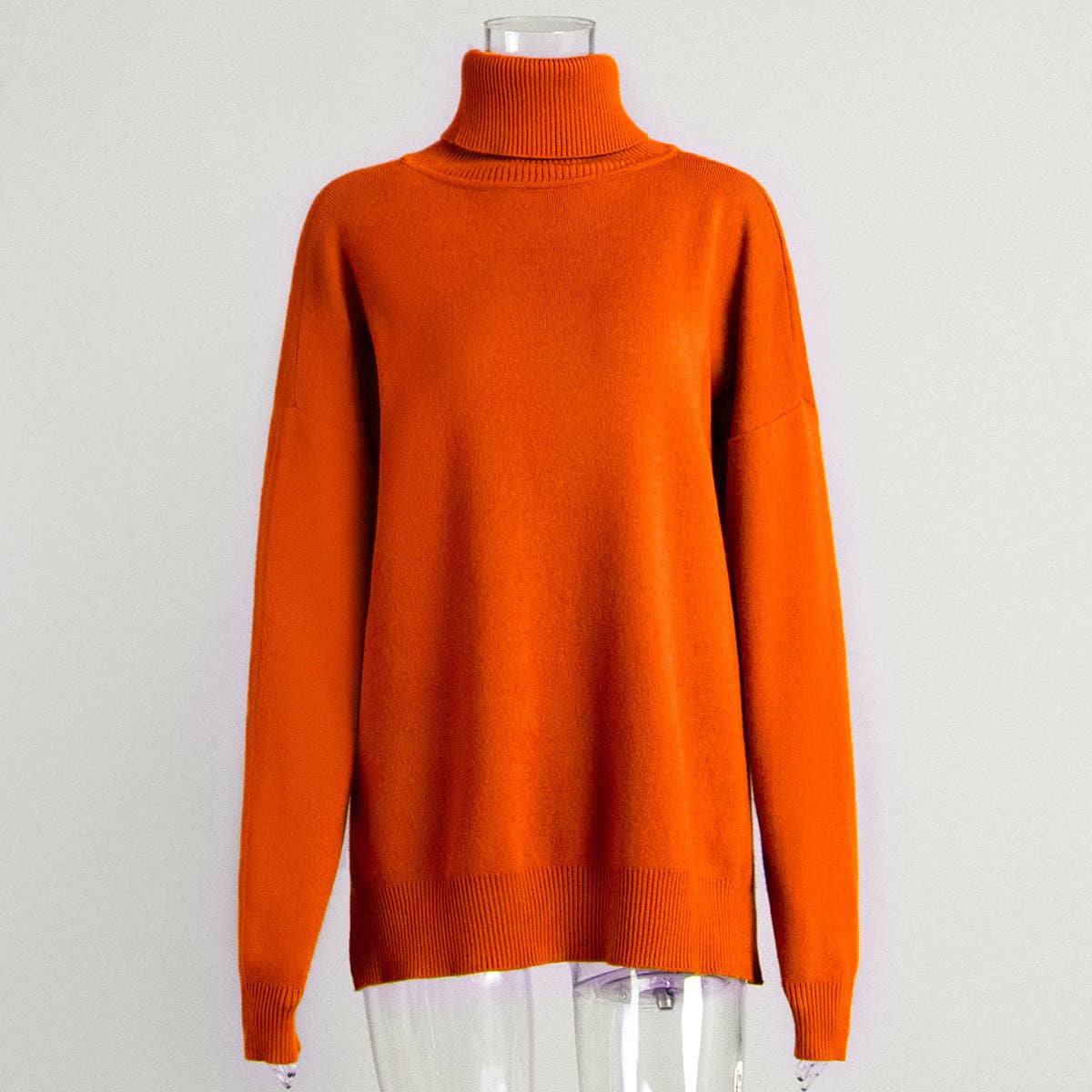 Marayn - Wholesale Tunic Sweater - Women's - 2025 AutumnWinter Chic Loose Knit Turtleneck Sweater3