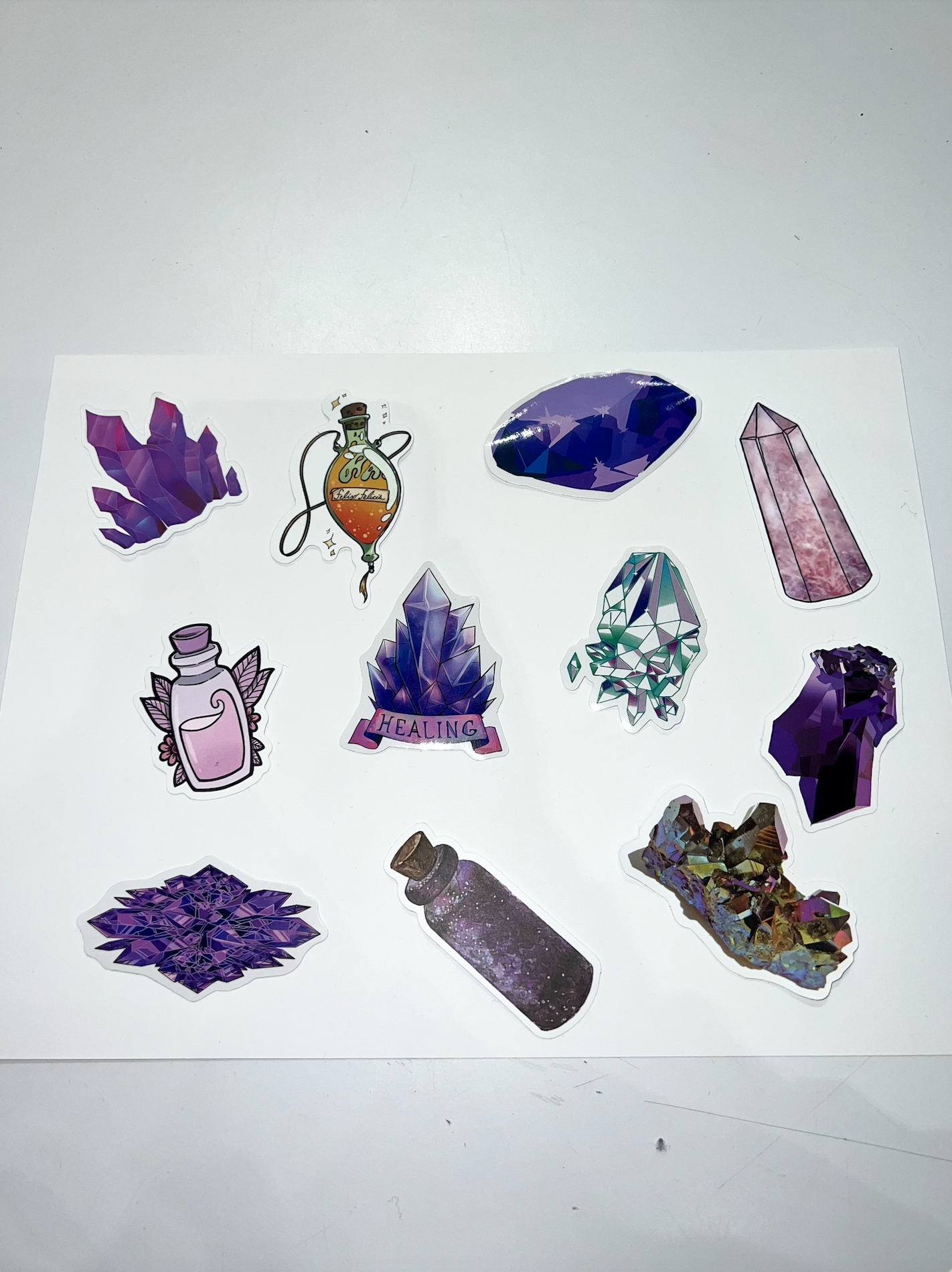 Oils and Auras - Wholesale Sticker - Crystal-Witchy Sticker Pack1