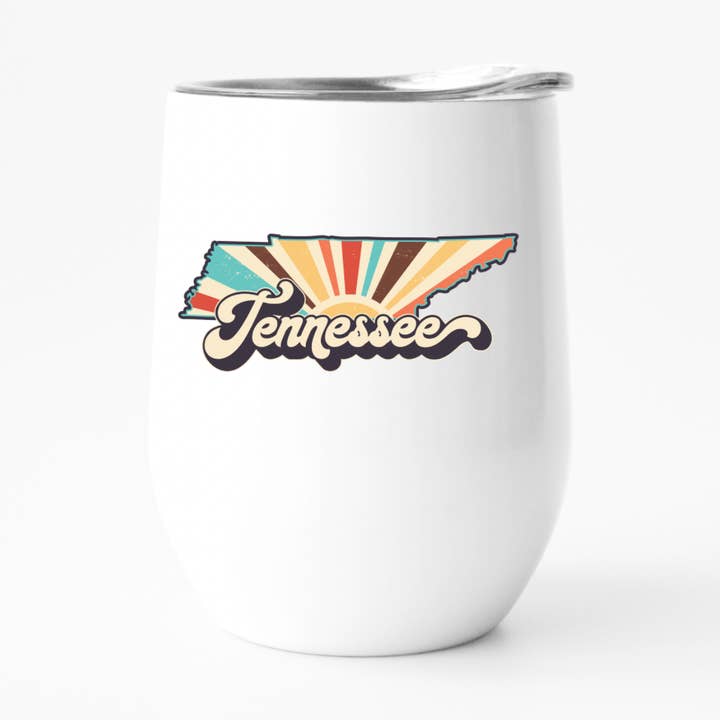 Gobelet à vin rétro du Tennessee, gobelet State Pride pour la vente par Fbombs & Booze