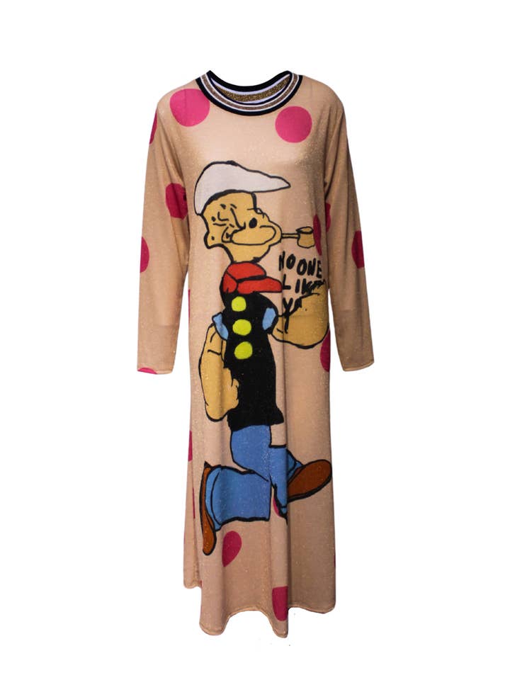BanBat – wholesale Klänning - Dam – Popeye tryckt lång klänning - REF: 239327