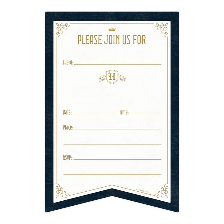 Conquest Journals - Wholesale Invitations - Harry Potter Hogwarts Banners Blank Invitations (20-Pack)4