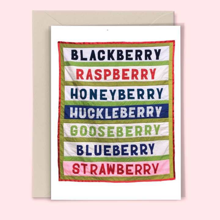 Apricity Press - Wholesale Everyday Greeting Card - Berry Quilt - Joey Veltkamp quilt series