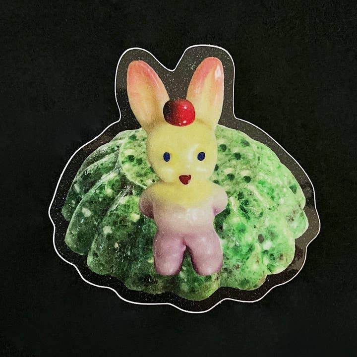 Glitter Sticker for Jello and Bunny Lovers for wholesale by Aimee Miller Art