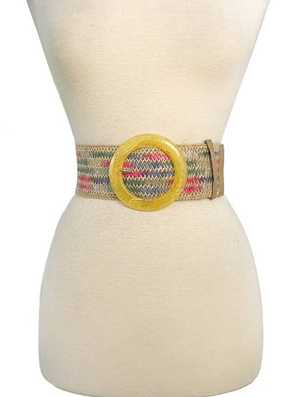 MULTI COLOR FASHION STRAW BELT KM2986 for wholesale by anbfashion