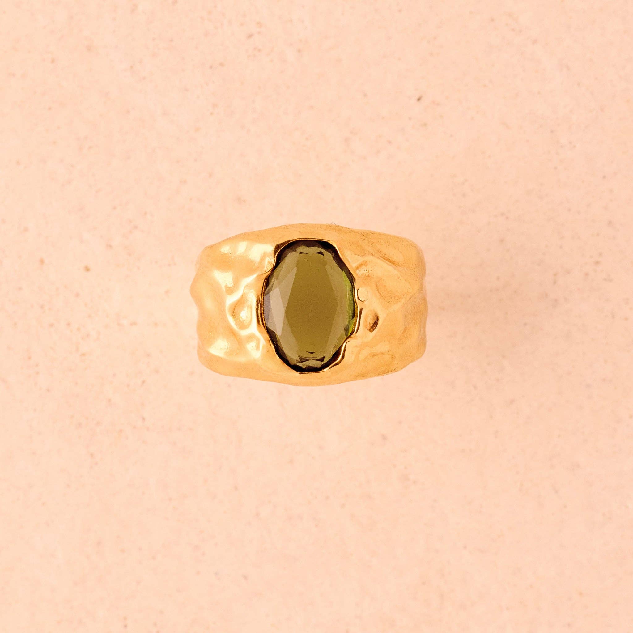 Agapée Jewelry – wholesale Cocktail/statement ring – Carmen Dark Green Ring | Jewelry Gold Gift Waterproof