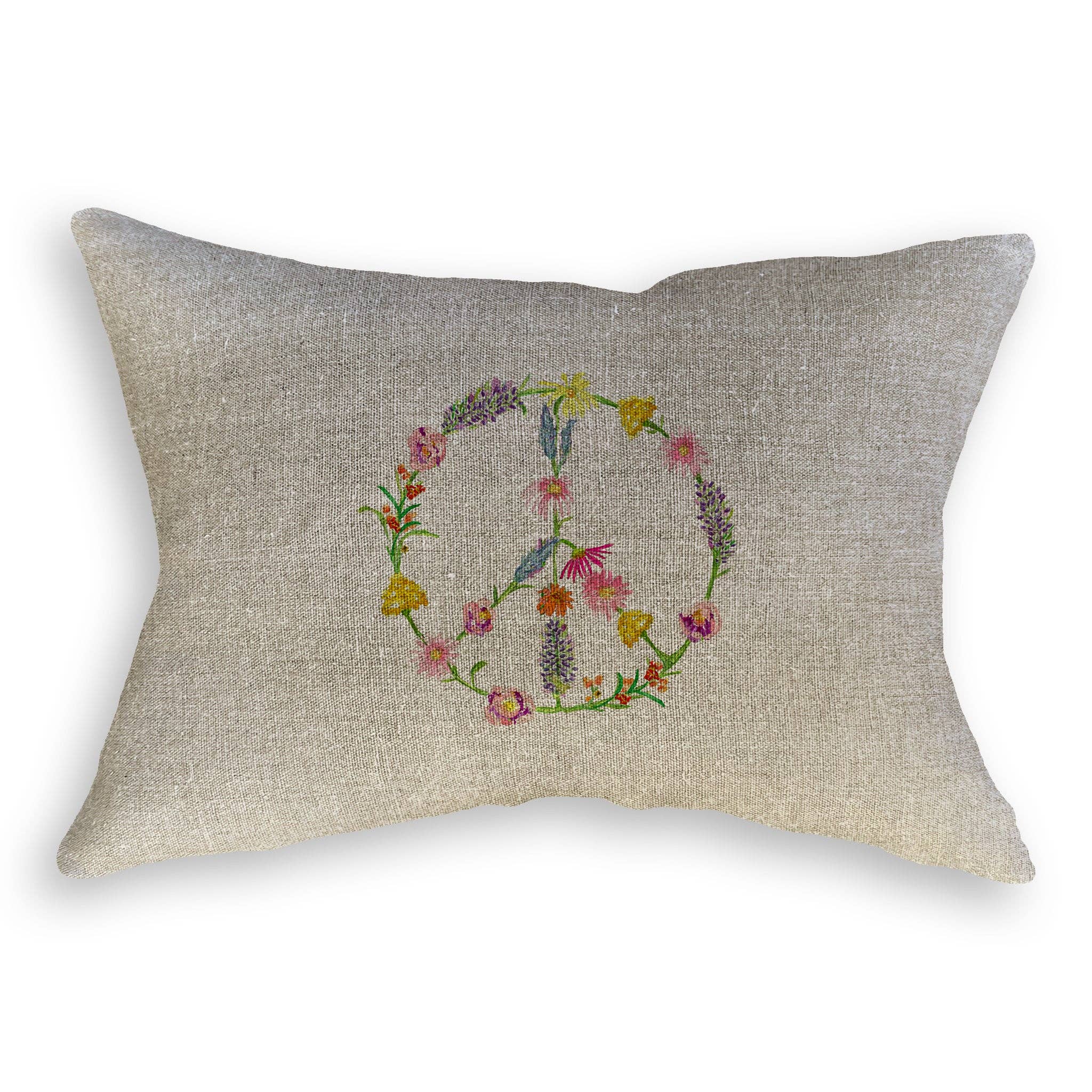 French Graffiti - Wholesale Tea Towel - Floral Peace Sign8