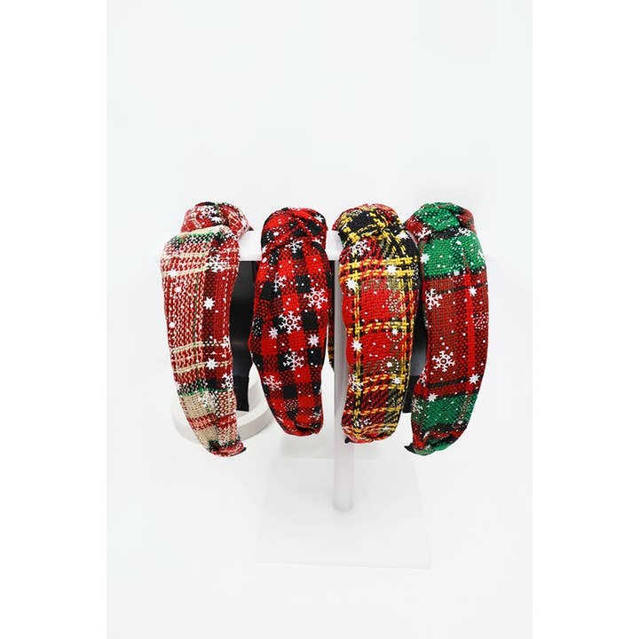 MIX COLOR Christmas Theme Knotted Headbands for wholesale on Faire1