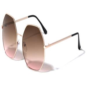 Kleo Flat Top One Piece Shield Geometric Wholesale Sunglasses
