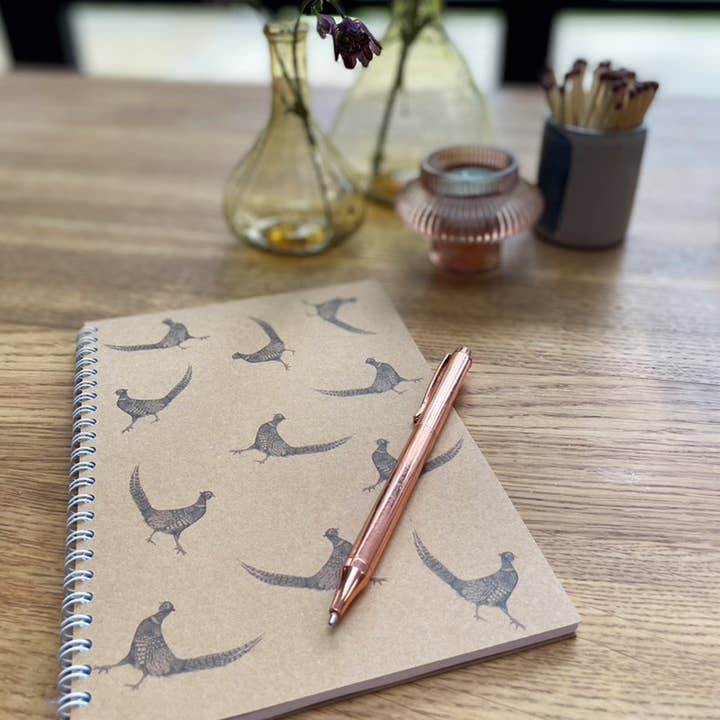 Phillip Pheasant A5 Notepad for wholesale by Kate Please
