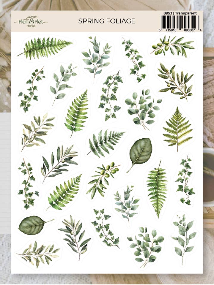 Folhagem de primavera | Autocolantes por atacado de Plan & Plot Studio