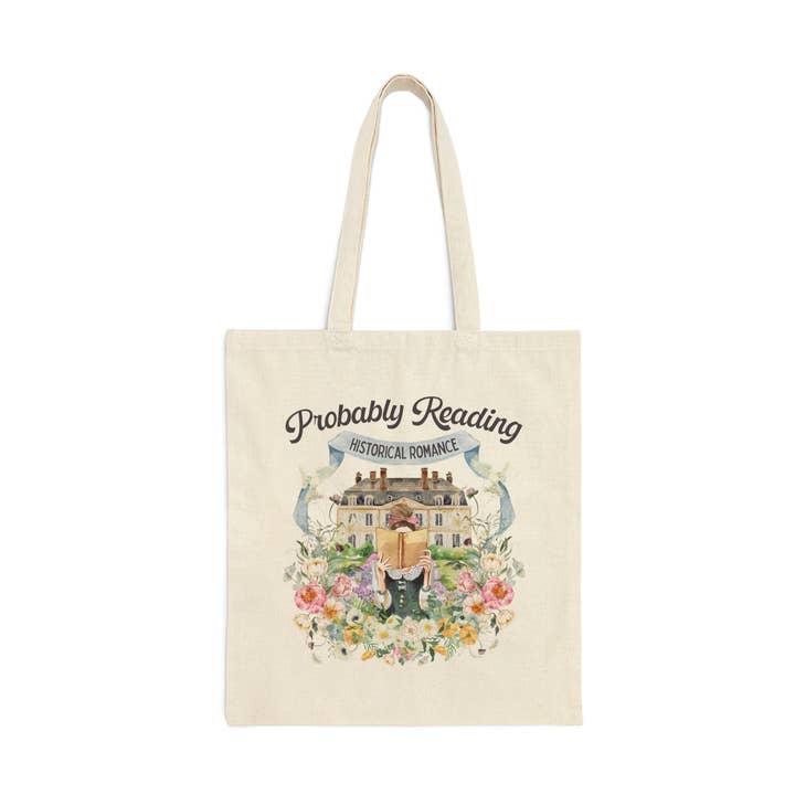 Historical Romance Reader Tote Bag for Bookstores for wholesale by Opal and June