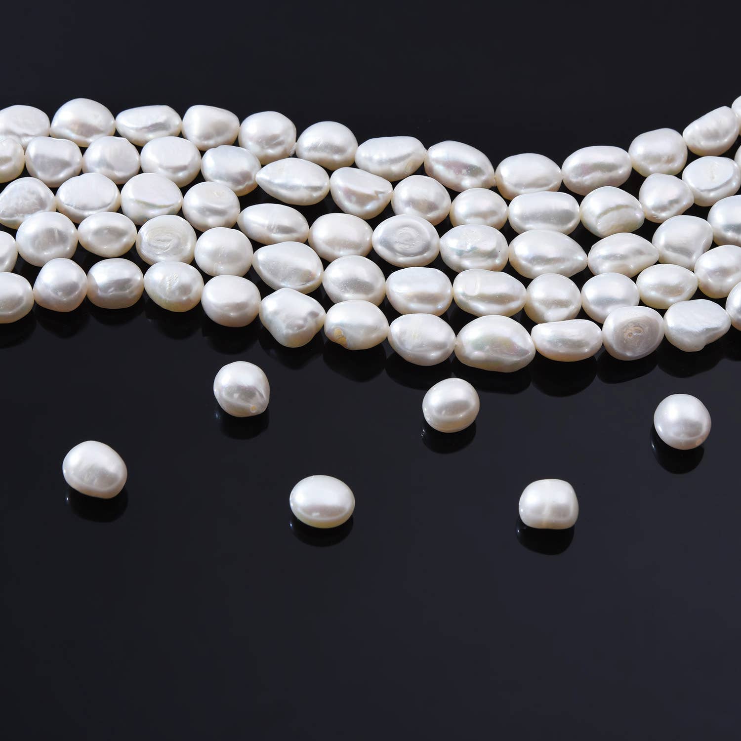 findings4uGem – wholesale Pärlband/Pärlhalsband – Naturliga potatisformade barockpärlor, FWP0203