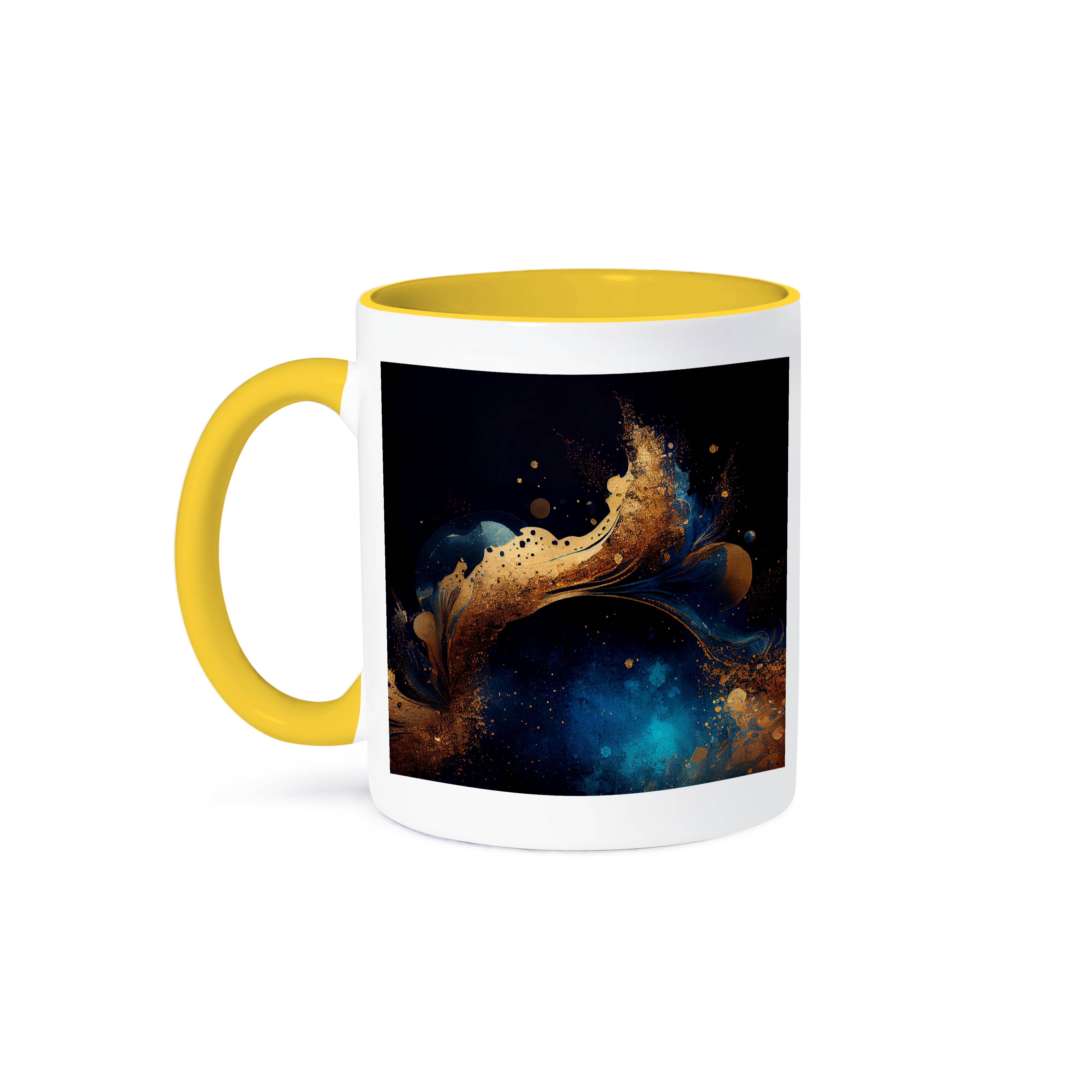 3dRose - Wholesale Coffee Mug - 3dRose, Blue and Image Of Gold Image Of Alcohol Ink Splash Background, Mug0